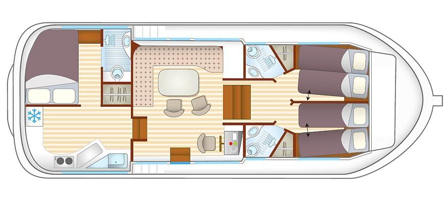 plan Pénichette 1180FB